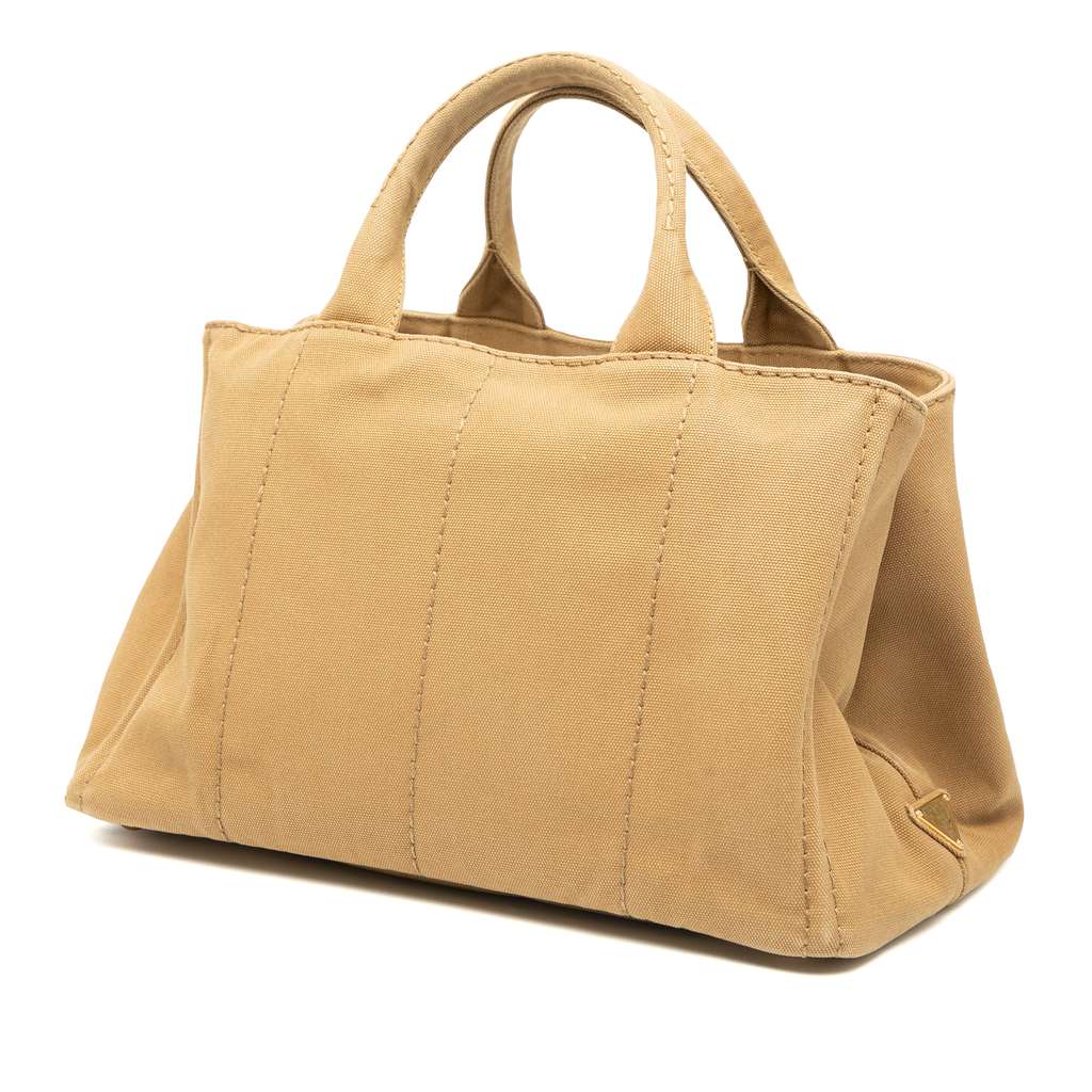 Prada Canvas Canapa Logo Satchel - Back view