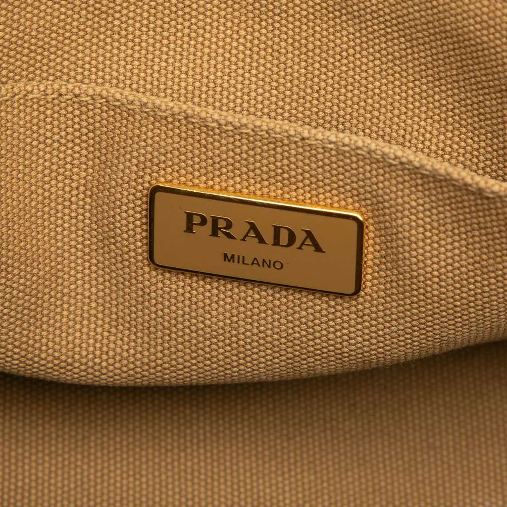 Prada Canvas Canapa Logo Satchel - Side view