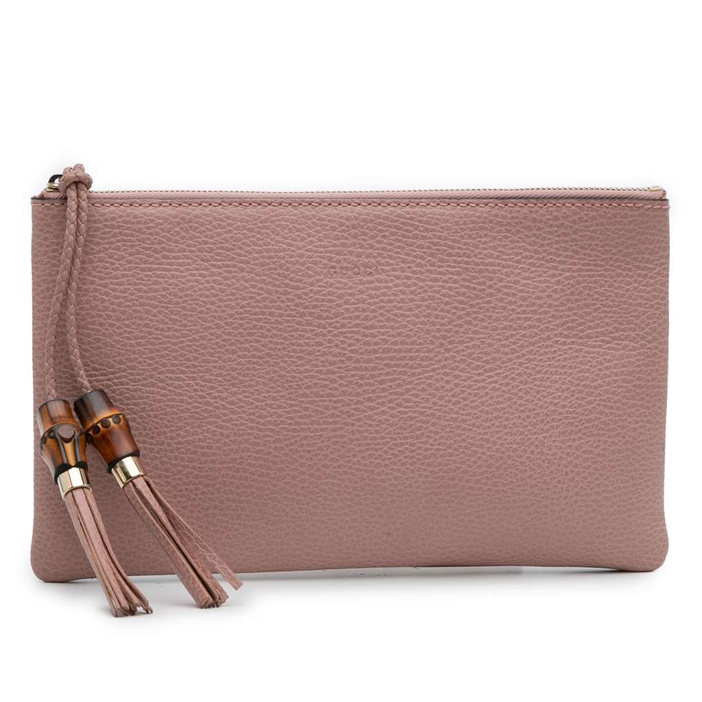 Gucci Calfskin Bamboo Clutch