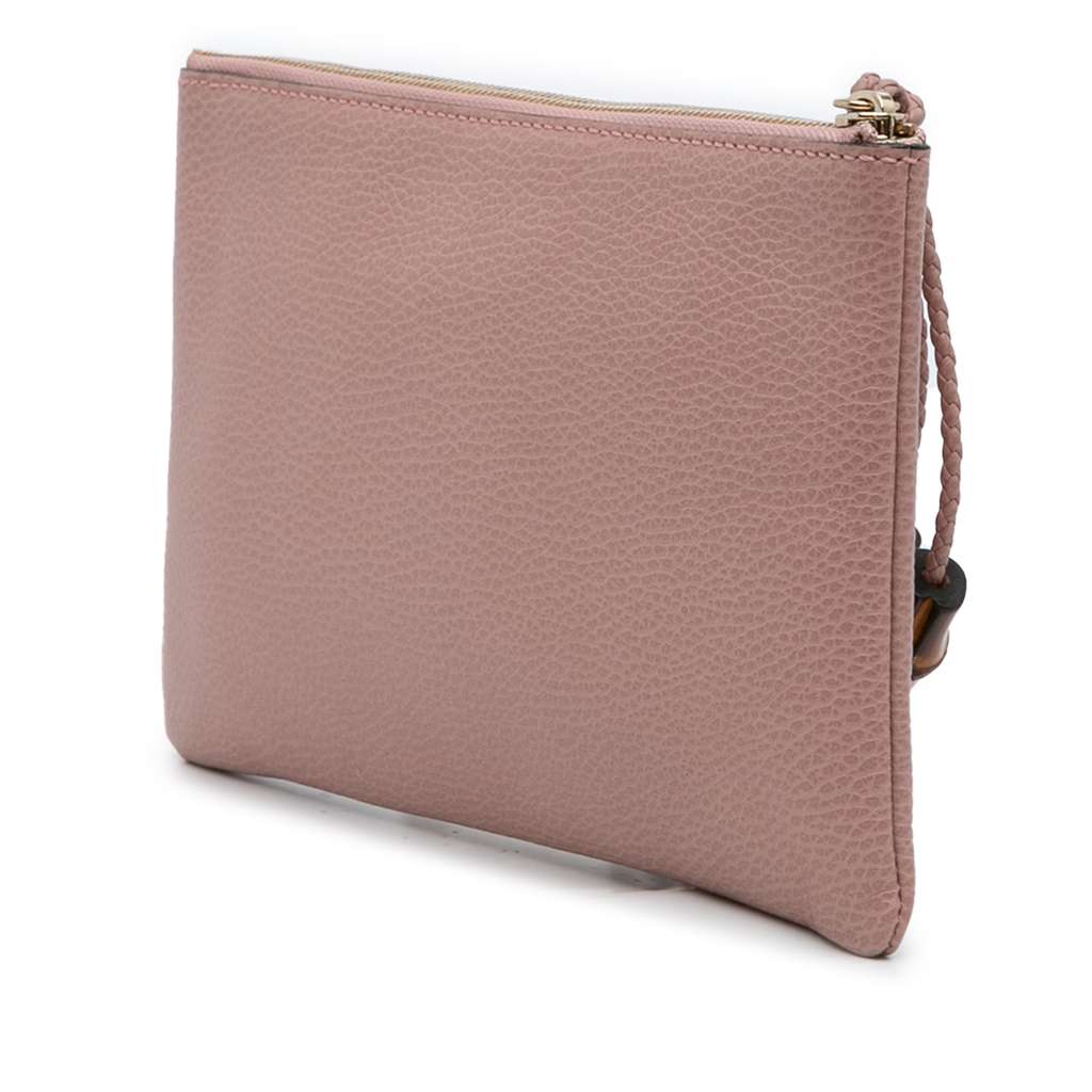Gucci Calfskin Bamboo Clutch - Back view