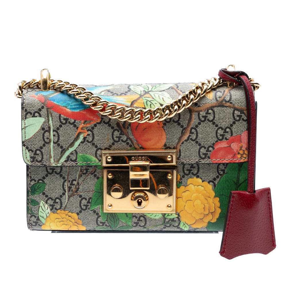 Gucci Small GG Supreme Tian Padlock Crossbody