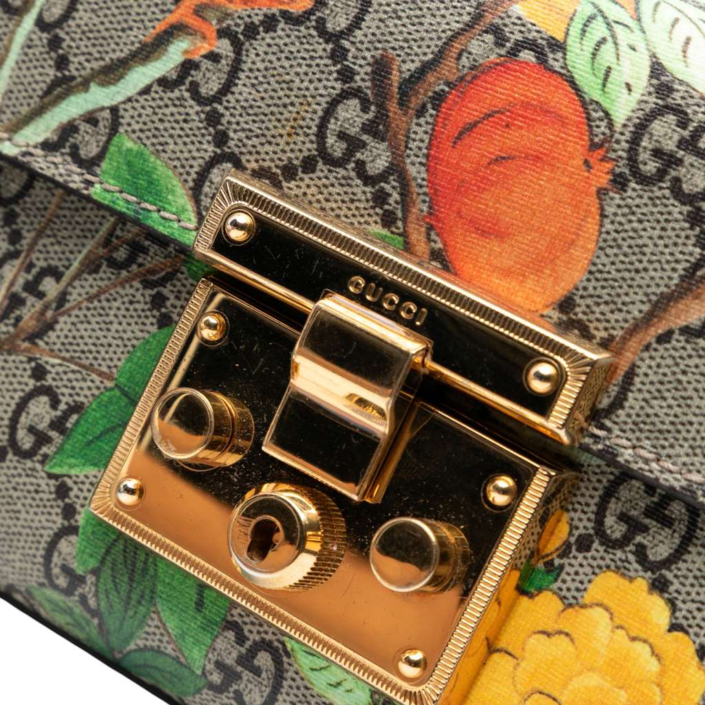 Gucci Small GG Supreme Tian Padlock Crossbody - Side view