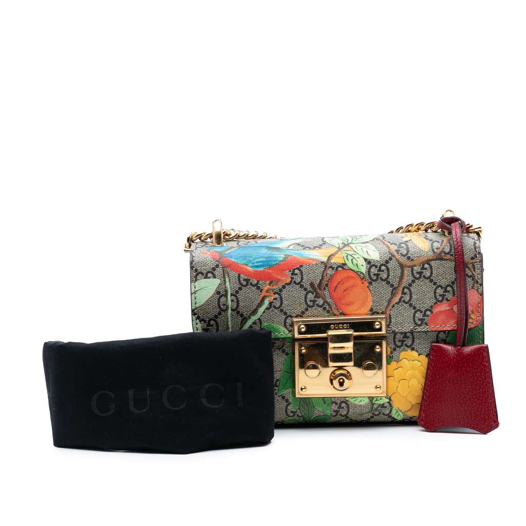 Gucci Small GG Supreme Tian Padlock Crossbody - Detail 2