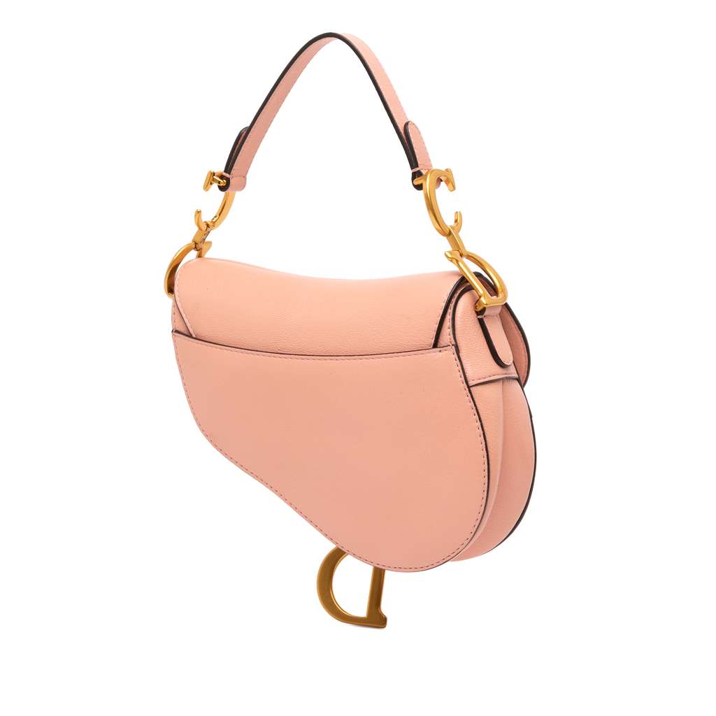 Dior Mini Grained Calfskin Saddle Bag - Back view