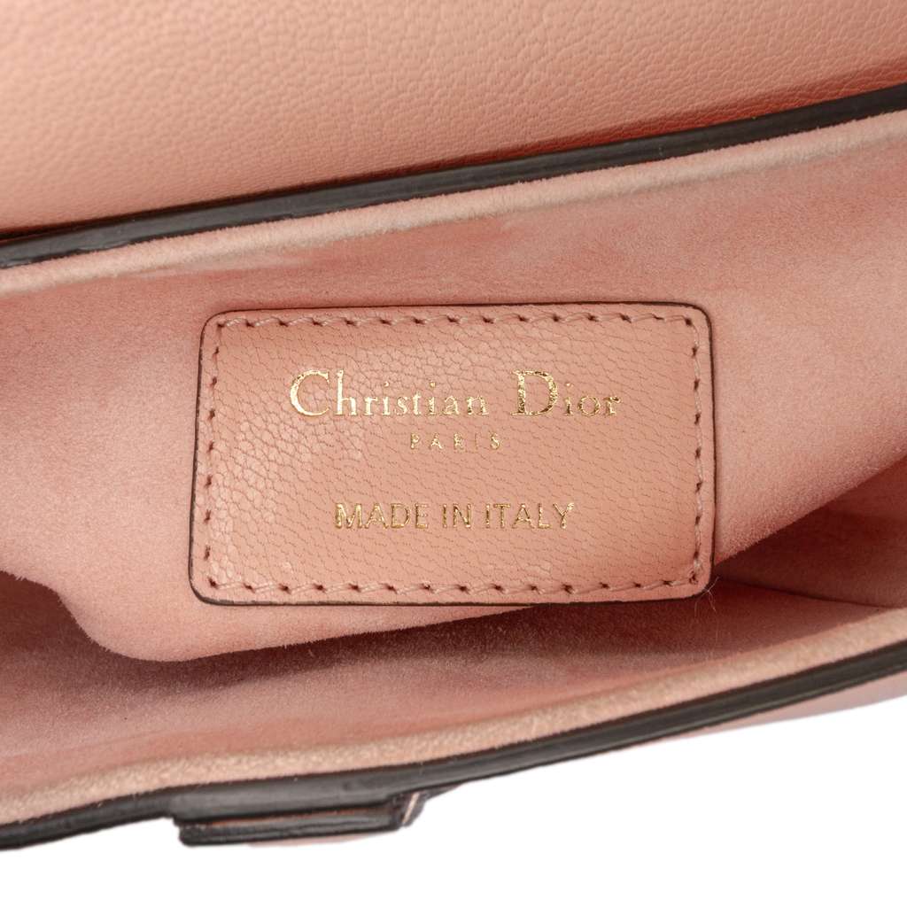 Dior Mini Grained Calfskin Saddle Bag - Side view
