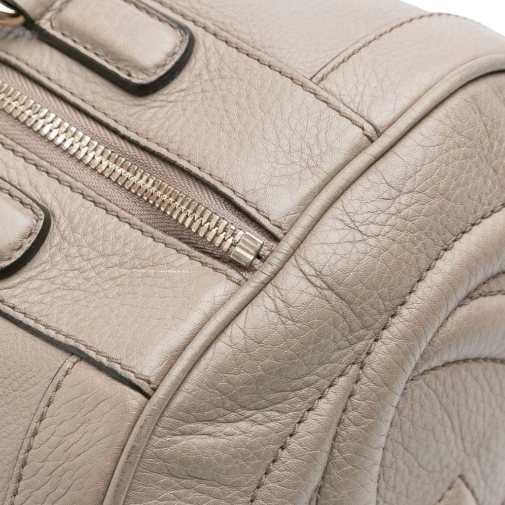 Gucci Medium Pebbled Calfskin Soho Boston Bag - Image 10
