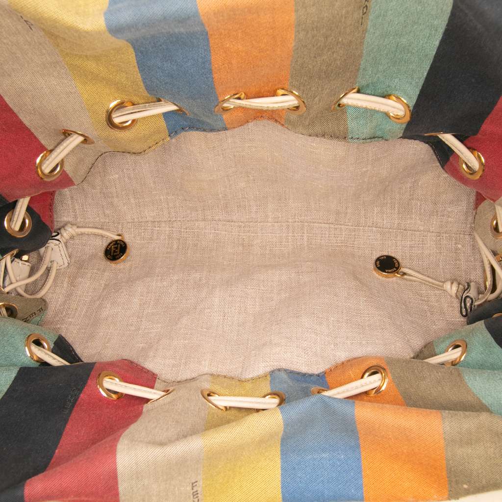 Fendi Medium Studded Leather B Fab Drawstring Tote - 4