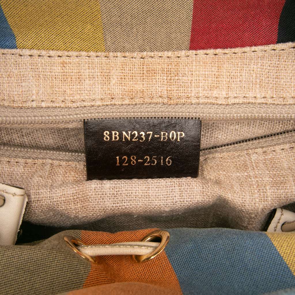 Fendi Medium Studded Leather B Fab Drawstring Tote - Detail 1