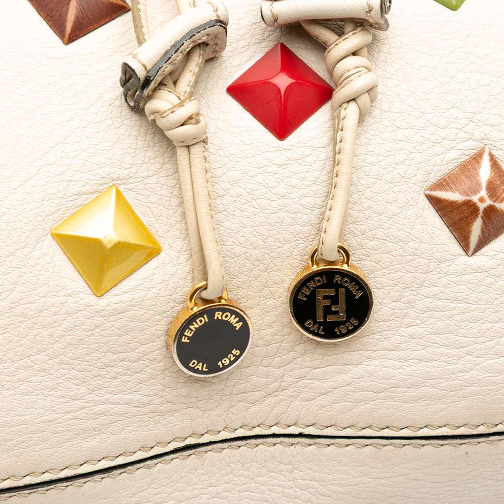 Fendi Medium Studded Leather B Fab Drawstring Tote - Detail 2