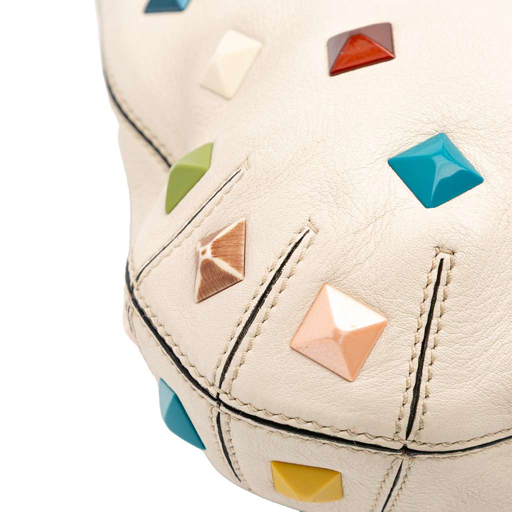 Fendi Medium Studded Leather B Fab Drawstring Tote - Image 10