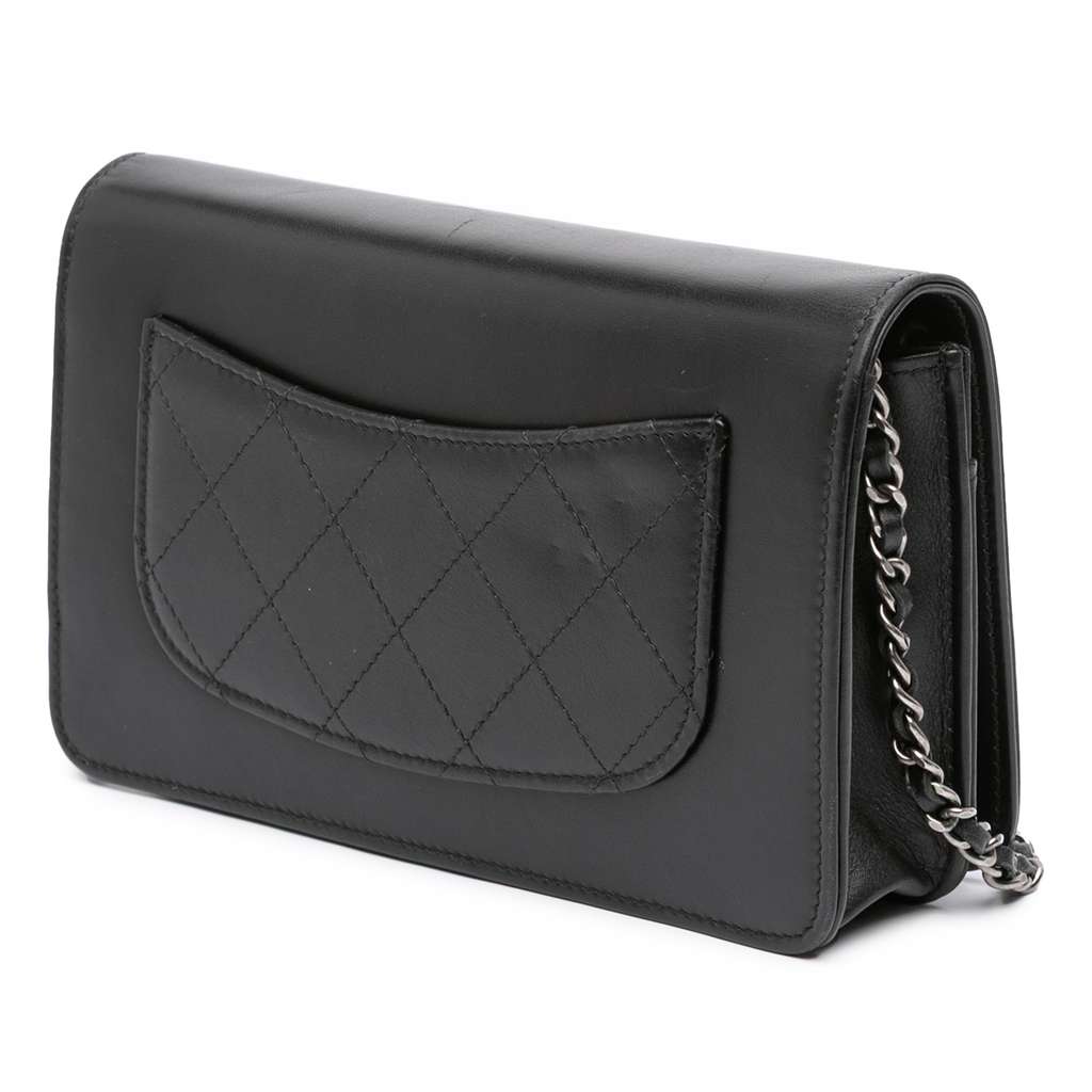 Chanel Calfskin Chain 20s Signe Wallet on Chain - Back view