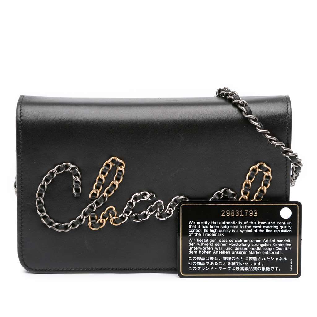 Chanel Calfskin Chain 20s Signe Wallet on Chain - Image 14