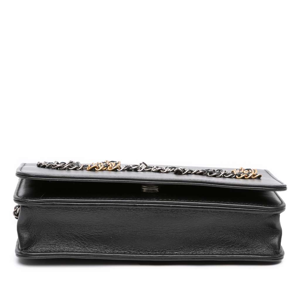 Chanel Calfskin Chain 20s Signe Wallet on Chain - Image 6