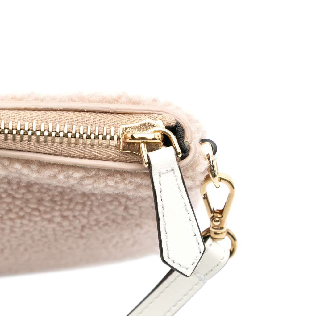 Fendi Shearling Logo Flat Pouch - Detail 2