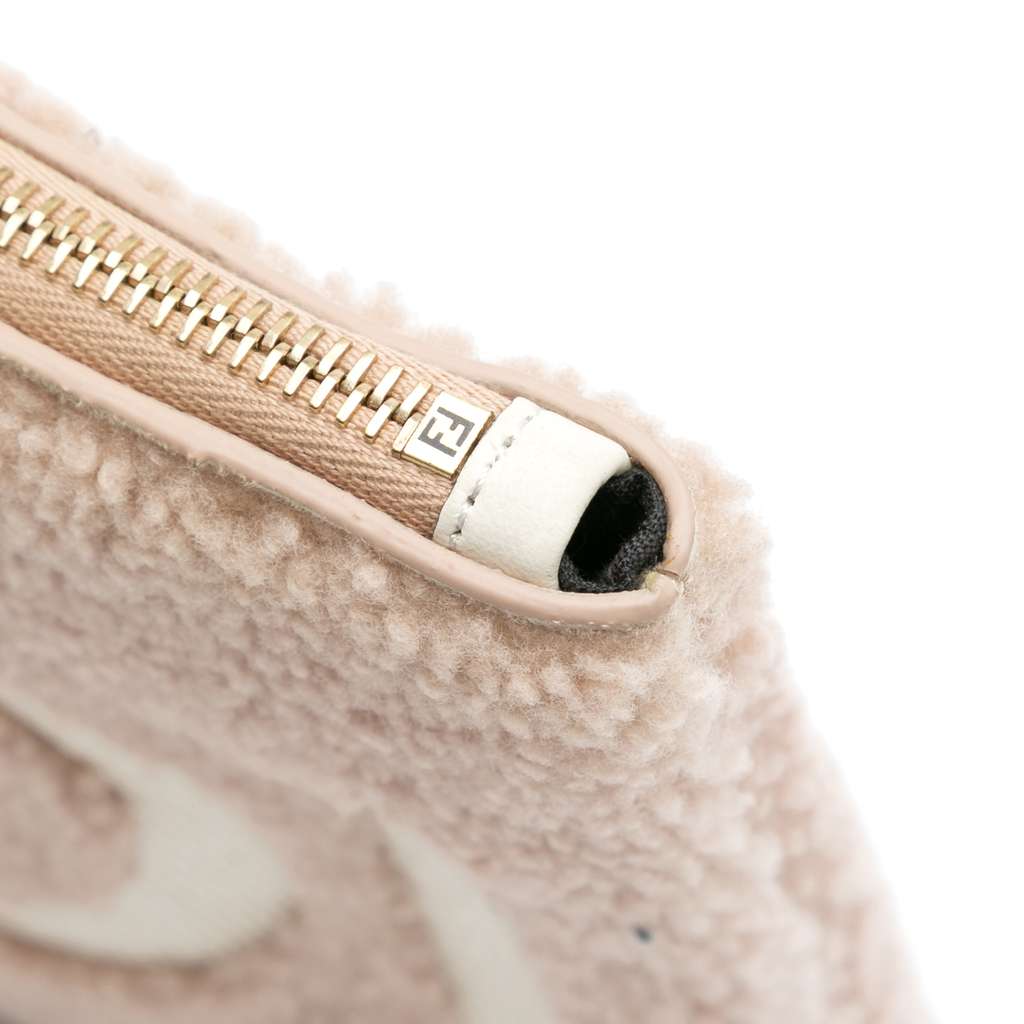 Fendi Shearling Logo Flat Pouch - Image 10