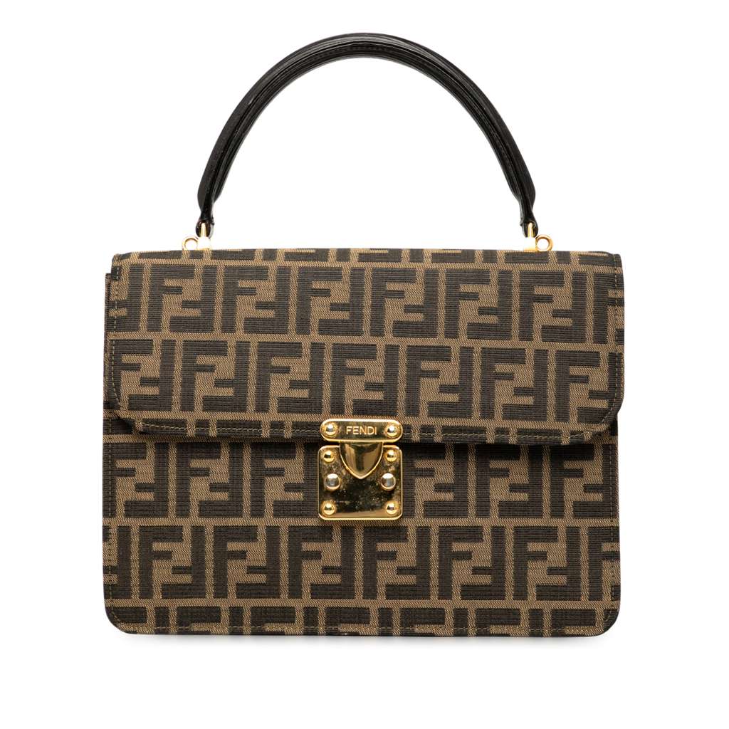 Fendi Zucca Canvas Flap Satchel