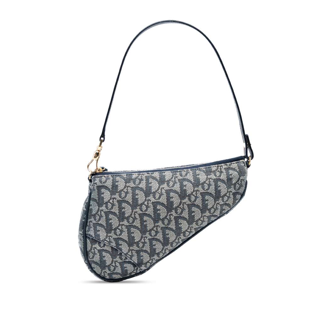 Dior Mini Diorissimo Canvas Saddle Pochette