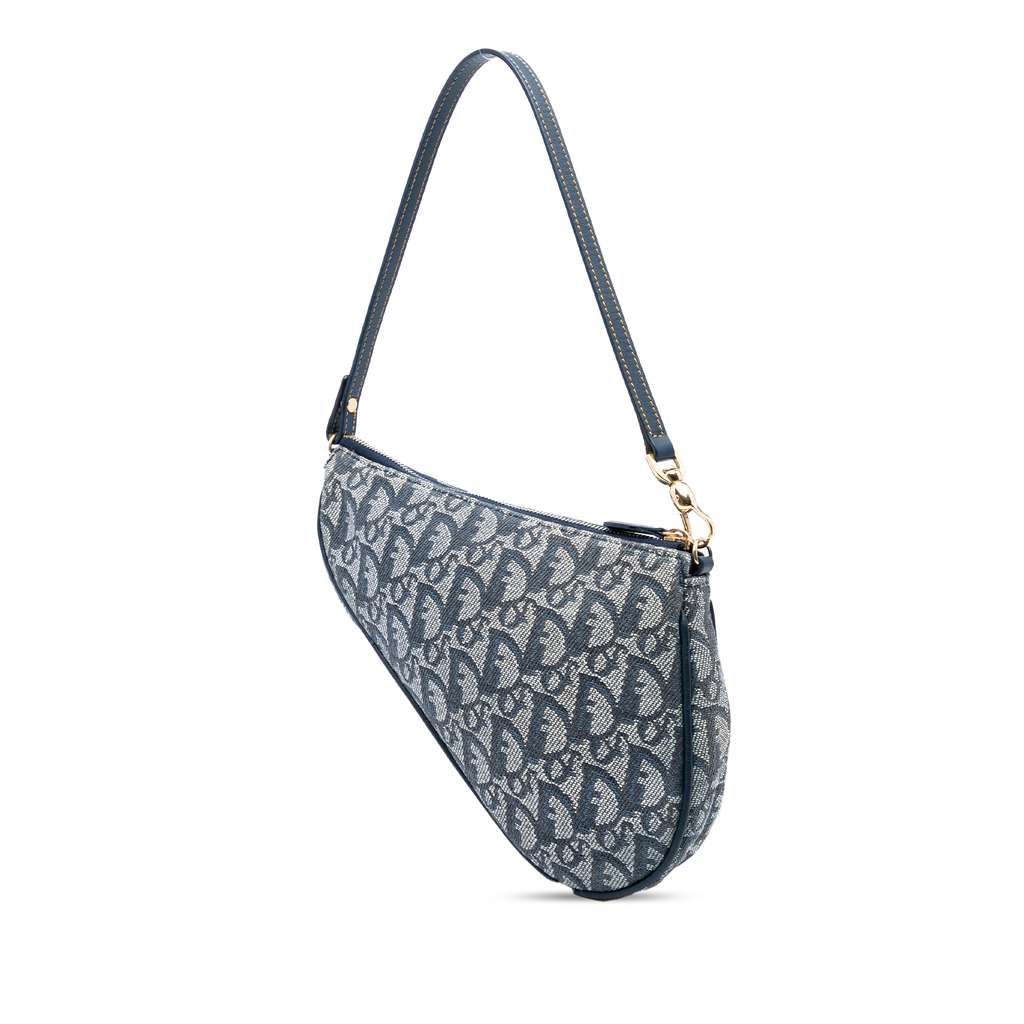 Dior Mini Diorissimo Canvas Saddle Pochette - 2