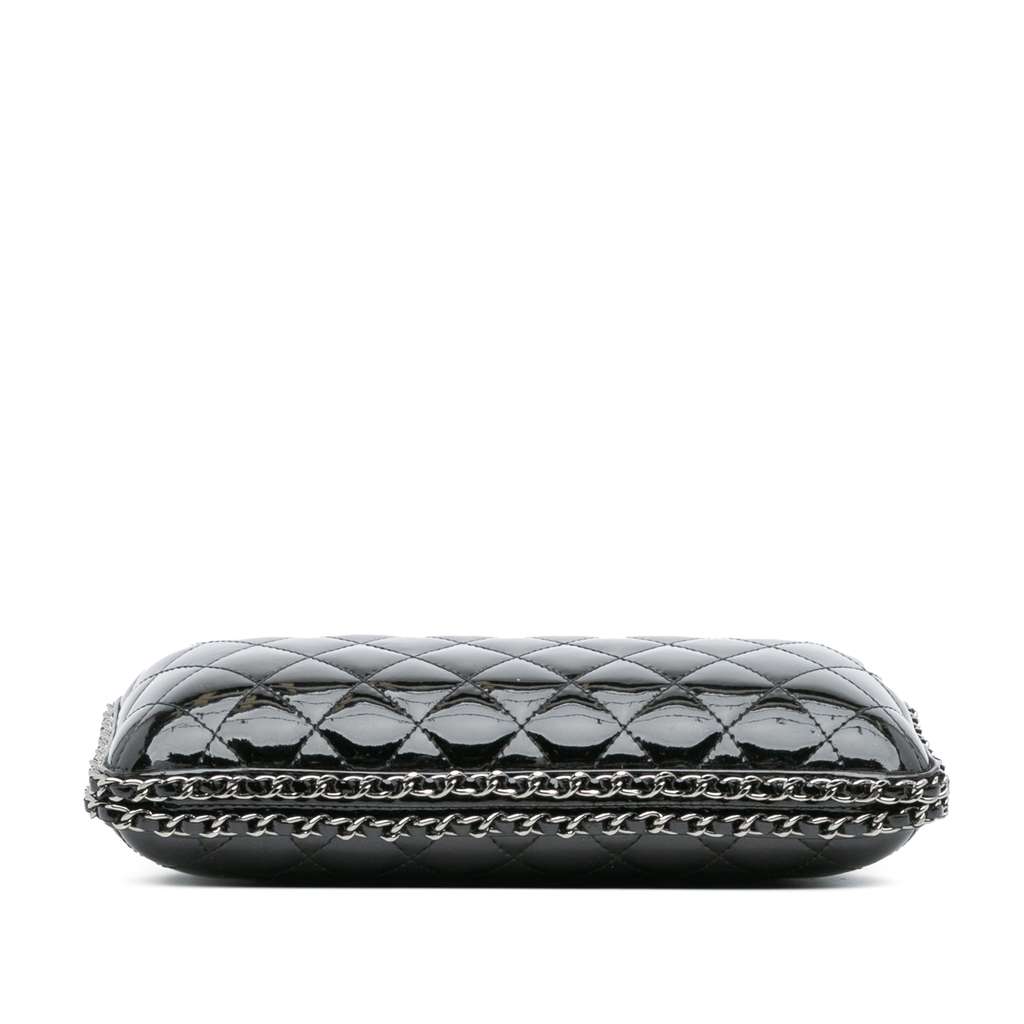 Chanel Quilted Patent Chain Around Clutch - Image 6