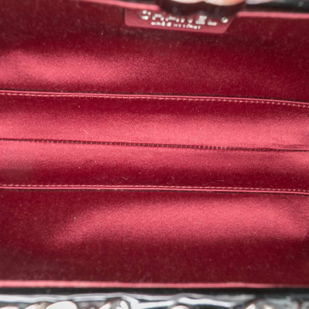 Chanel Quilted Patent Chain Around Clutch - 4