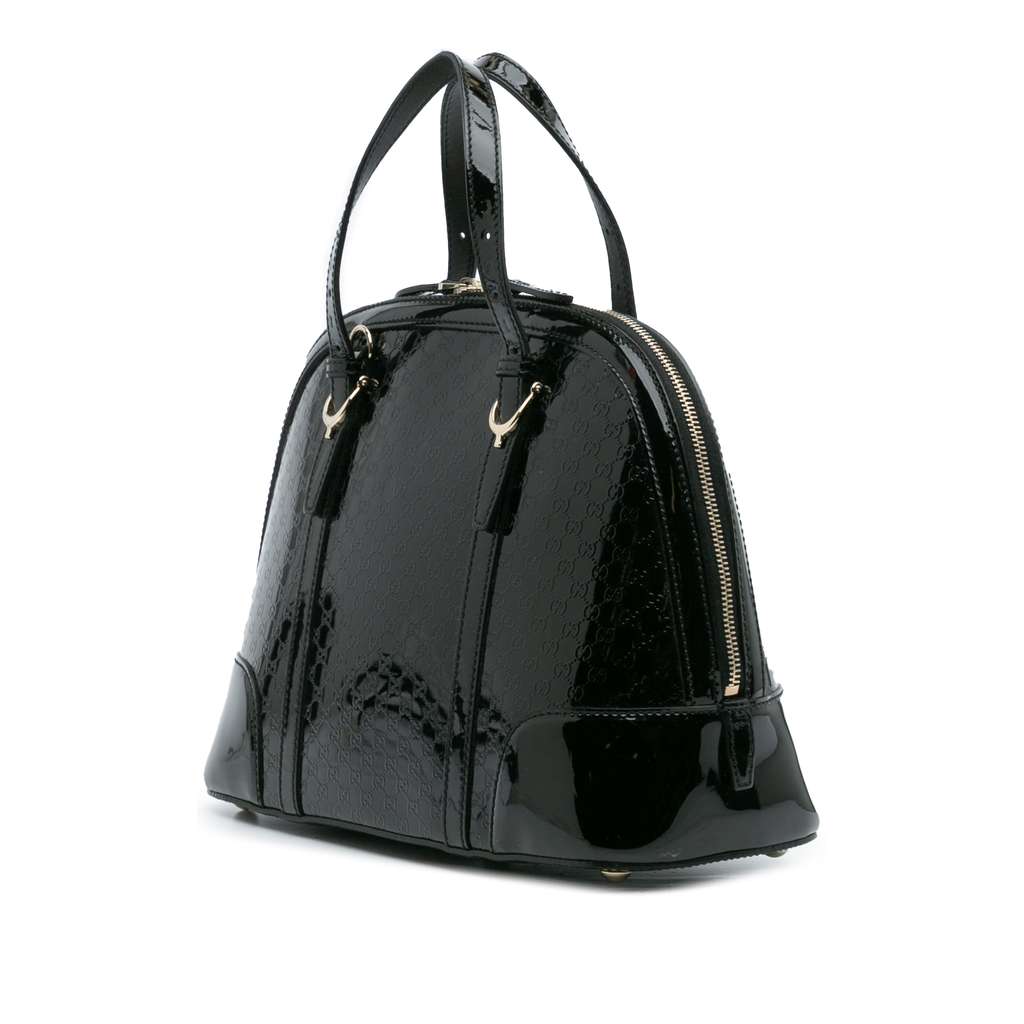 Gucci Small Microguccissima Patent Nice Satchel - Back view