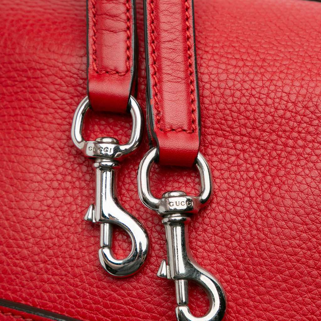 Gucci Medium Leather Bamboo Daily Satchel - Image 12