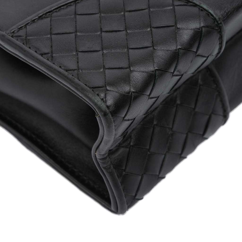 Bottega Veneta Intrecciato Trimmed Nappa Slide Lock Clutch - Image 11