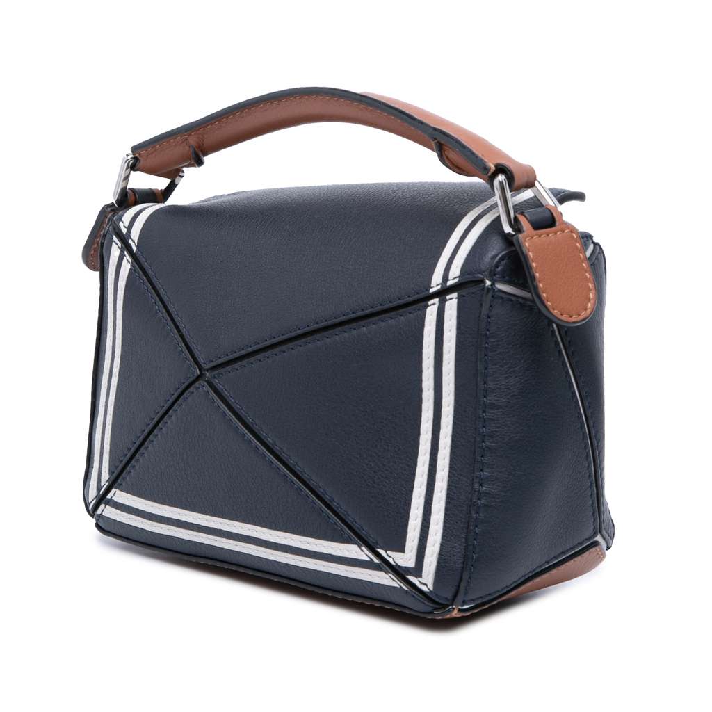 Loewe Mini Tricolor Calfskin Sailor Puzzle Satchel - Back view
