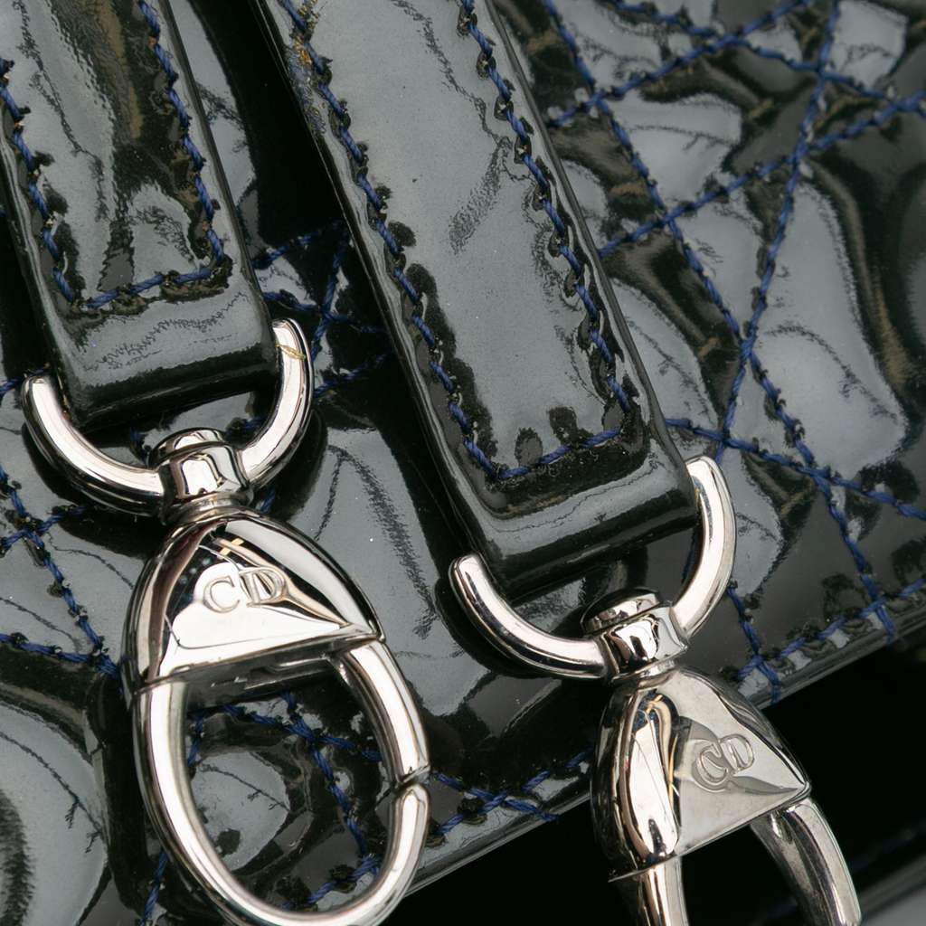 Dior Large Patent Cannage Lady Dior - Image 10