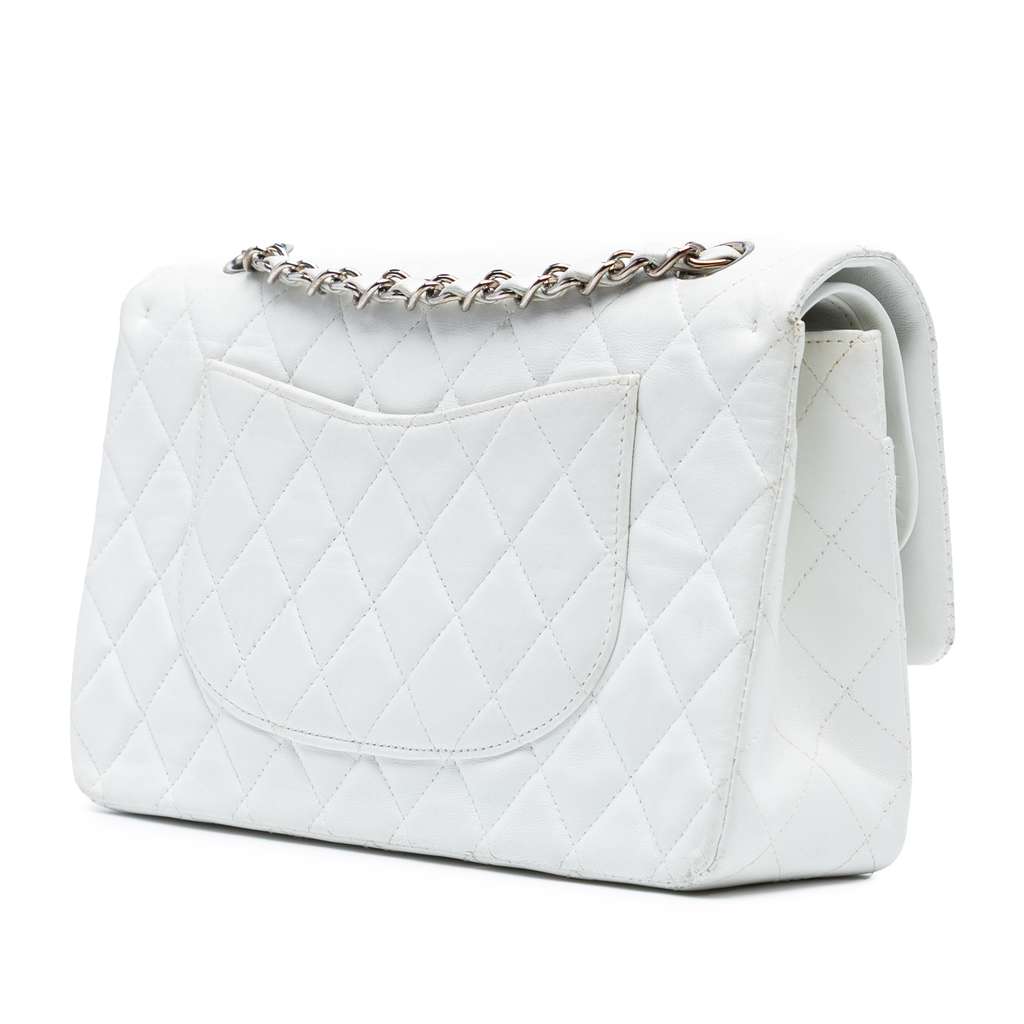 Chanel Medium Classic Lambskin Double Flap - Back view