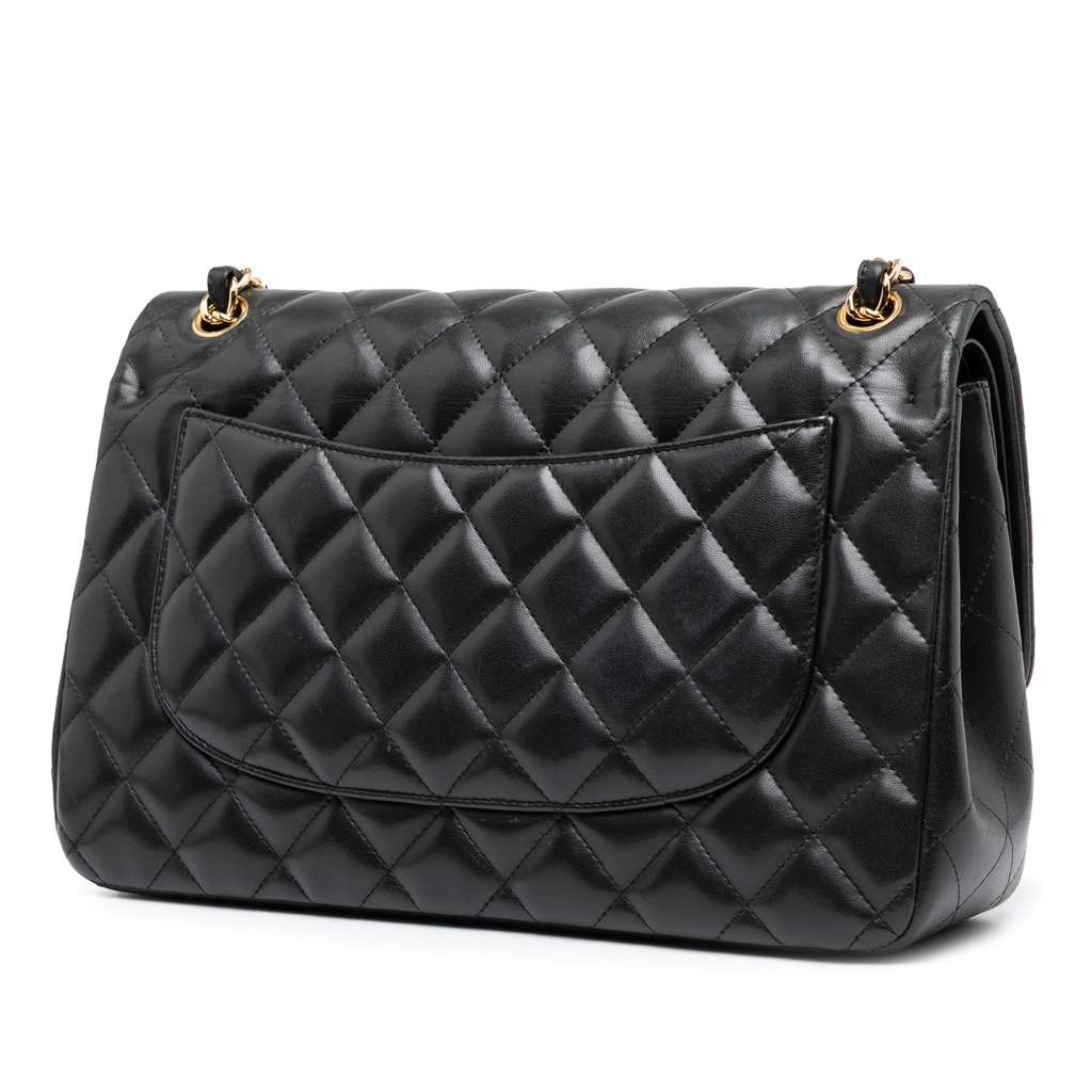 Chanel Jumbo Classic Lambskin Double Flap - Back view