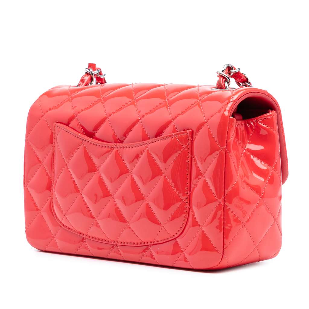 Chanel Mini Rectangular Classic Patent Single Flap - Back view