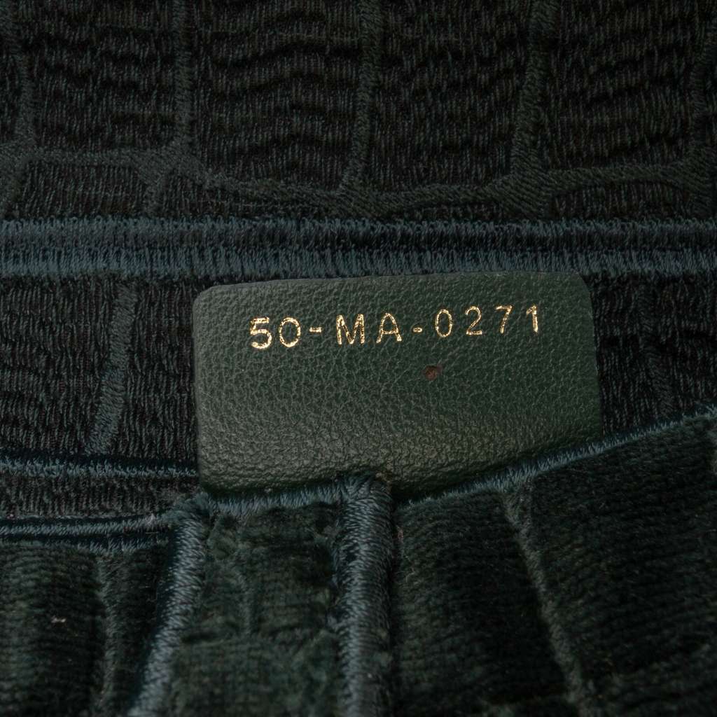 Dior Velvet Embroidered Crocodile Effect Saddle Bag - Detail 1