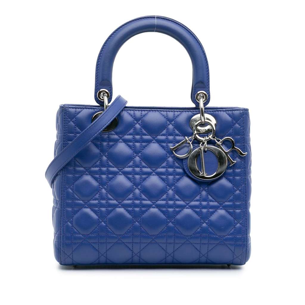 Dior Medium Lambskin Cannage Lady Dior