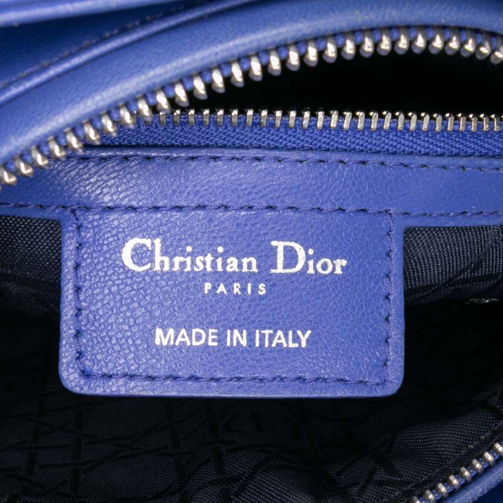 Dior Medium Lambskin Cannage Lady Dior - Side view