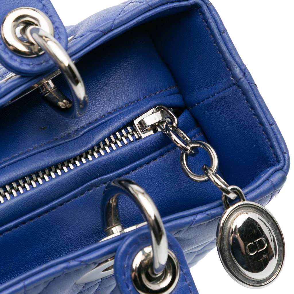 Dior Medium Lambskin Cannage Lady Dior - Image 11