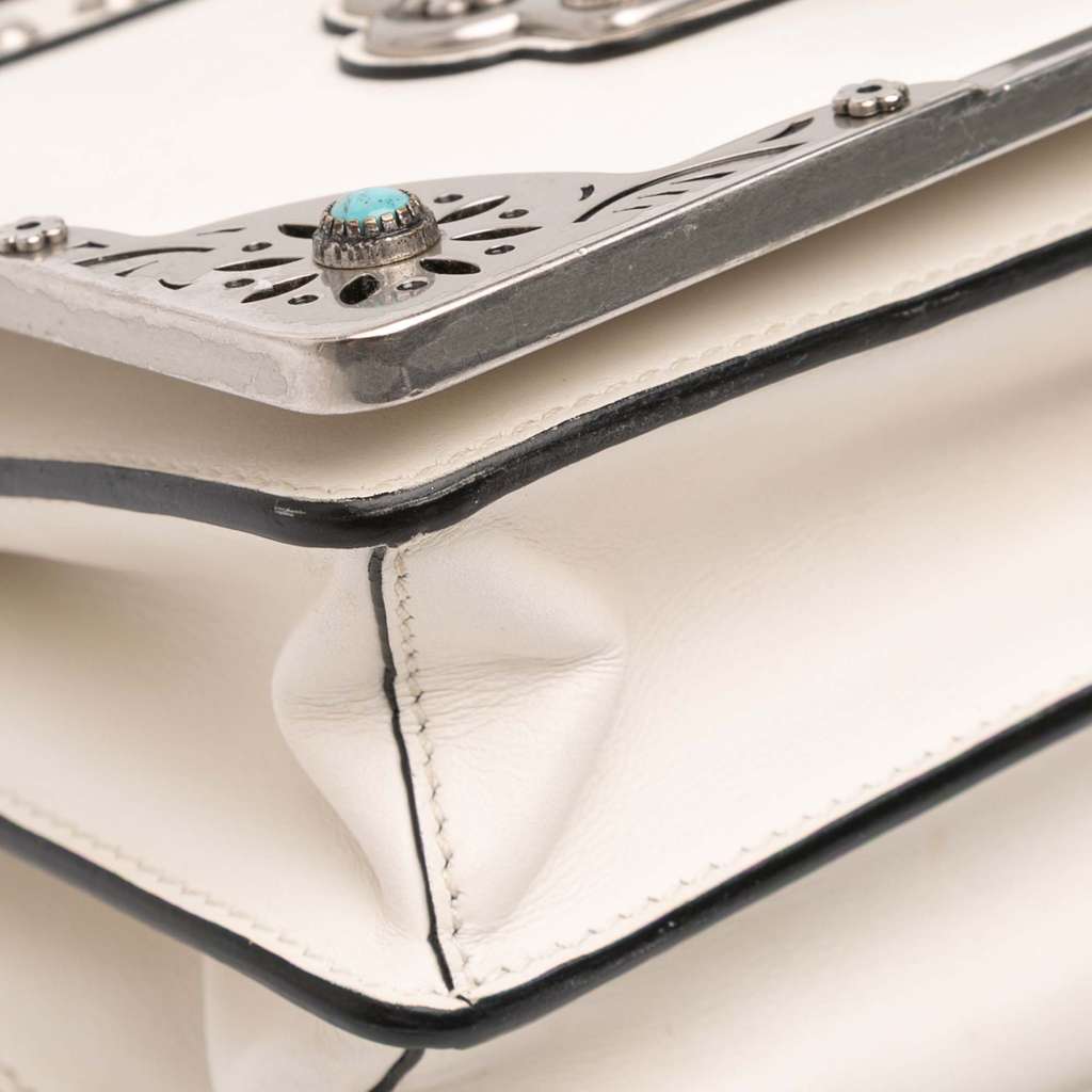 Prada City Calf Studded Folk Cahier Crossbody - Detail 1