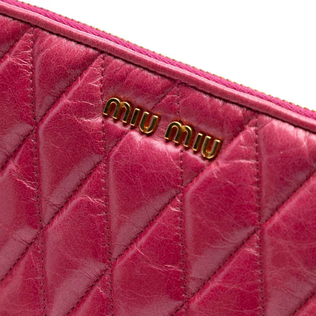 Miu Miu Matelasse Lambskin Leather Crossboy - Side view
