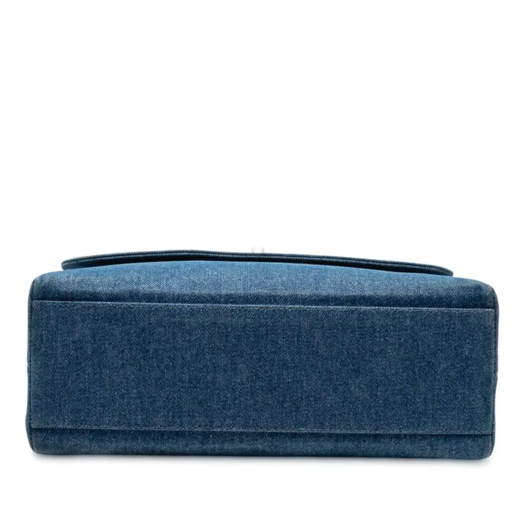 Chanel CC Denim Kelly Top Handle Bag Blue Denim Very good - Inside View