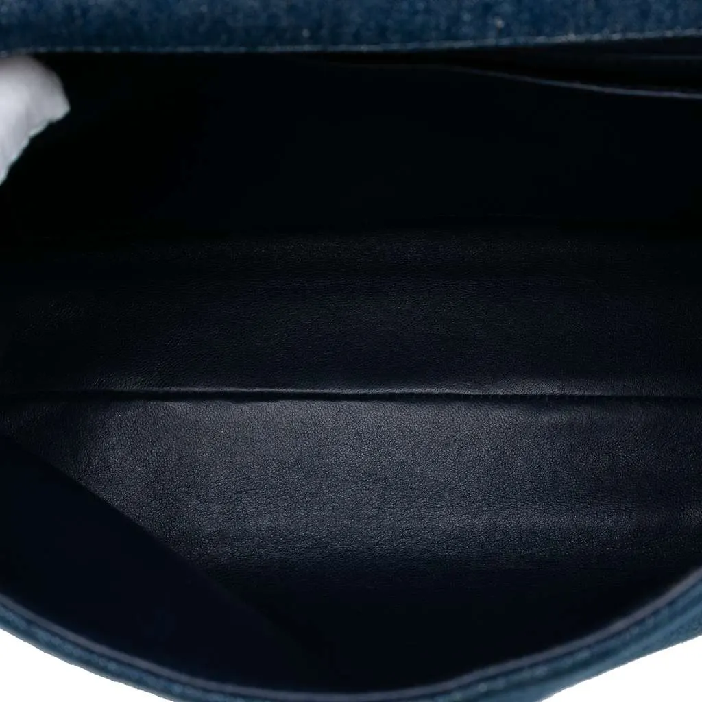 Chanel CC Denim Kelly Top Handle Bag Blue Denim Very good - Model View