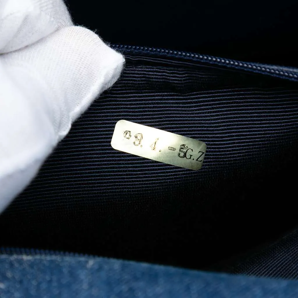 Chanel CC Denim Kelly Top Handle Bag Blue Denim Very good - Box View