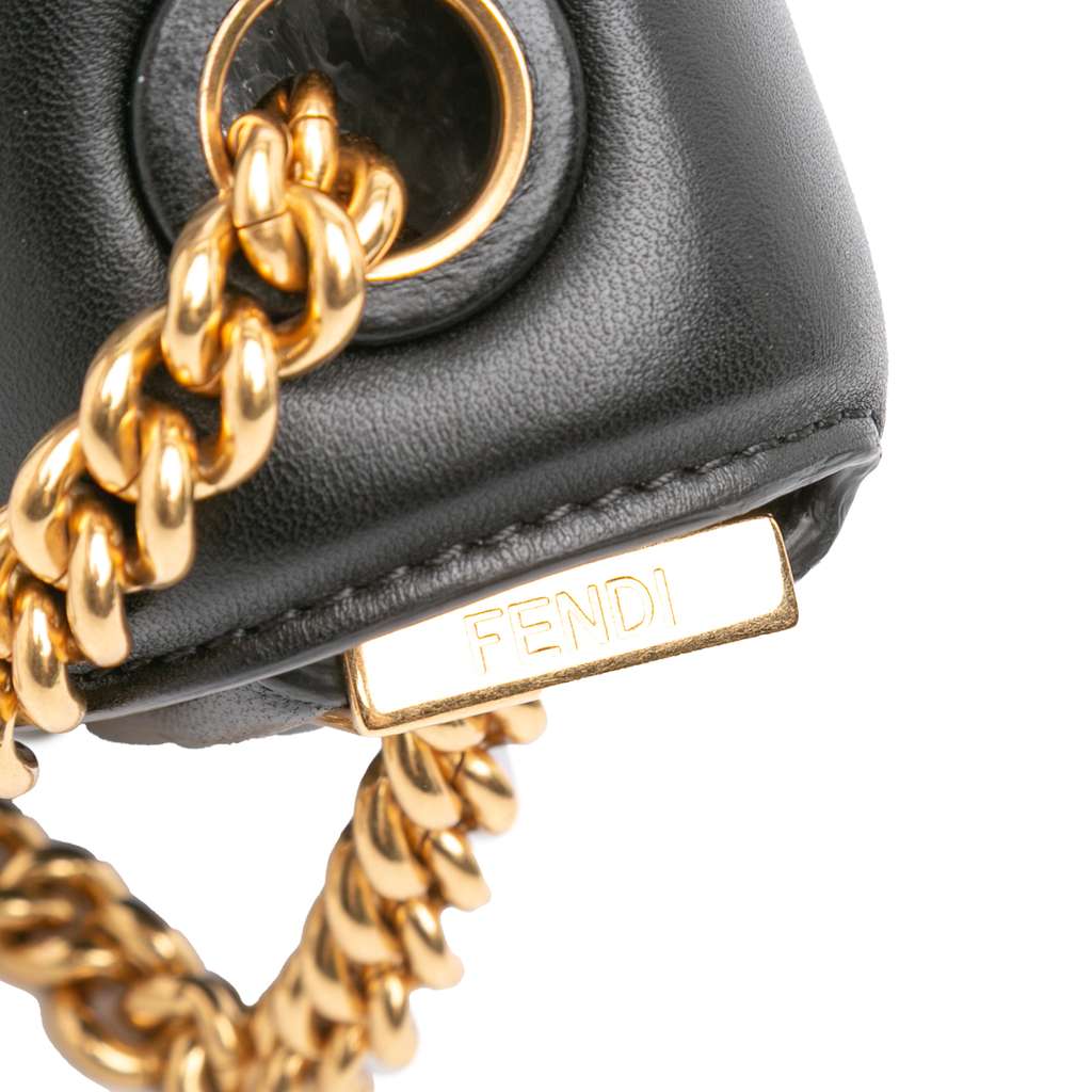 Fendi Mini Nappa Apolo Chain Baguette Shoulder Bag - Image 12