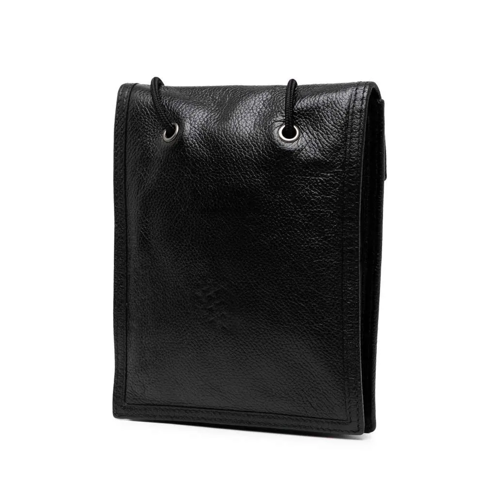 Balenciaga Small Lambskin Arena Explorer Pouch Black Leather Good - Back View