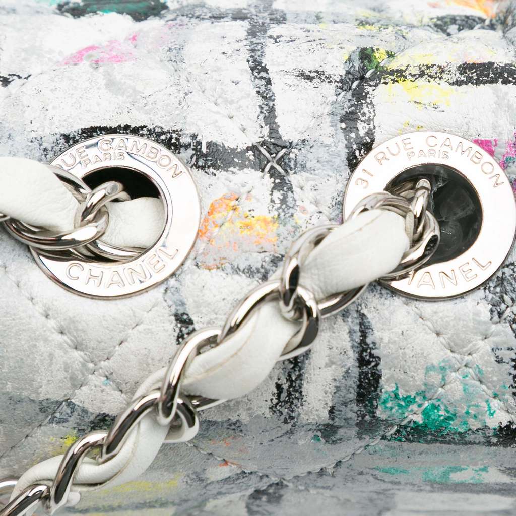 Chanel Medium Calfskin Hand Painted Graffiti Flap - Image 12