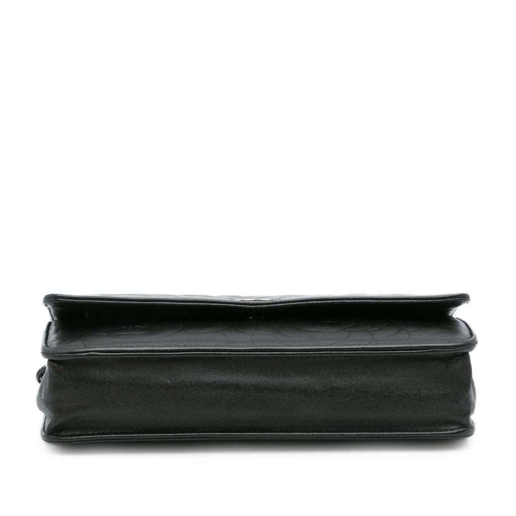 Chanel Camellia Embossed Lambskin Wallet On Chain - Image 6