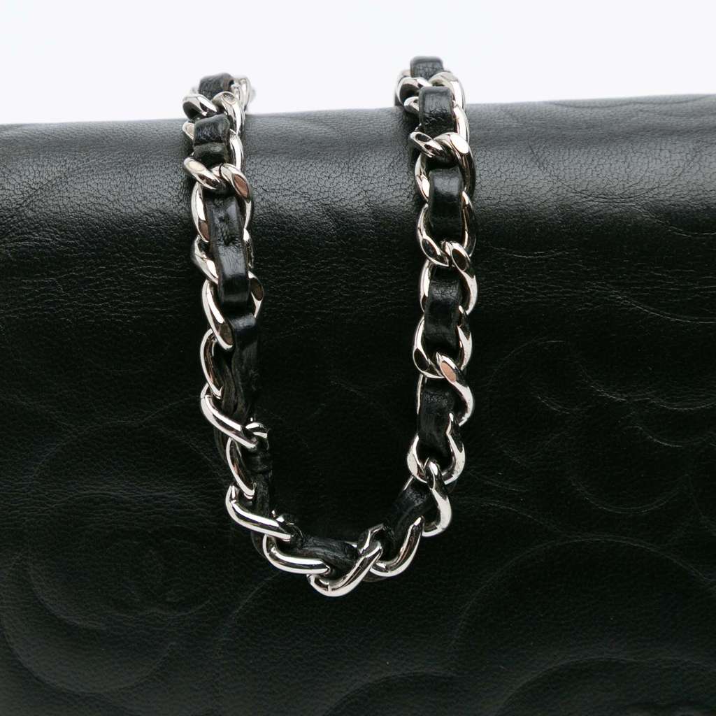 Chanel Camellia Embossed Lambskin Wallet On Chain - Image 10