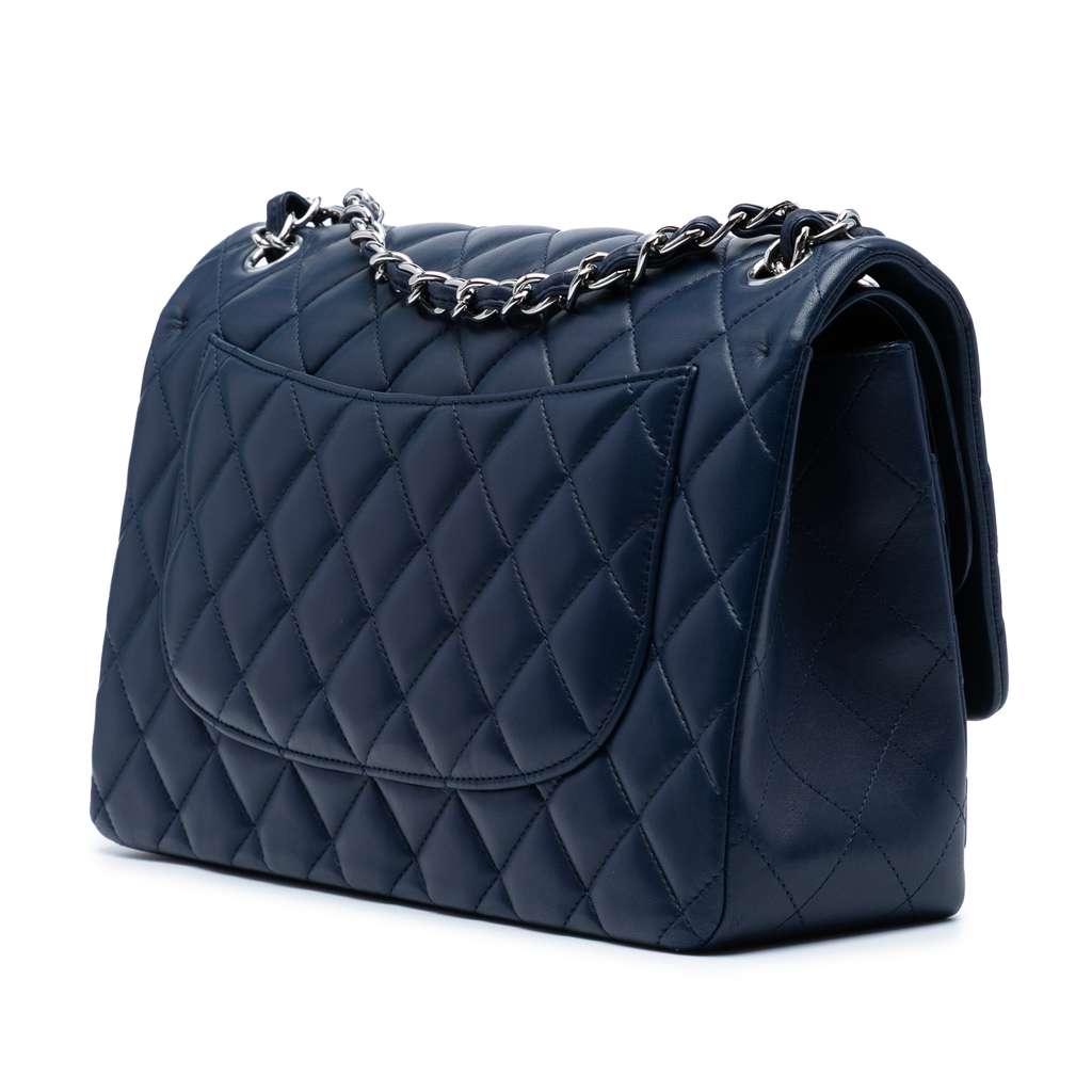 Chanel Jumbo Classic Lambskin Double Flap - Back view