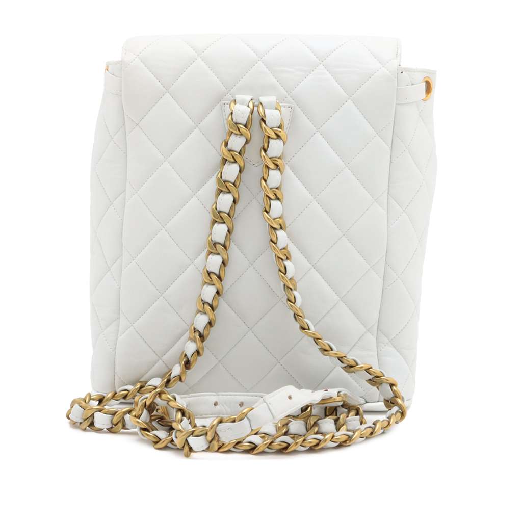 Chanel Medium Quilted Lambskin Duma Backpack - Back view