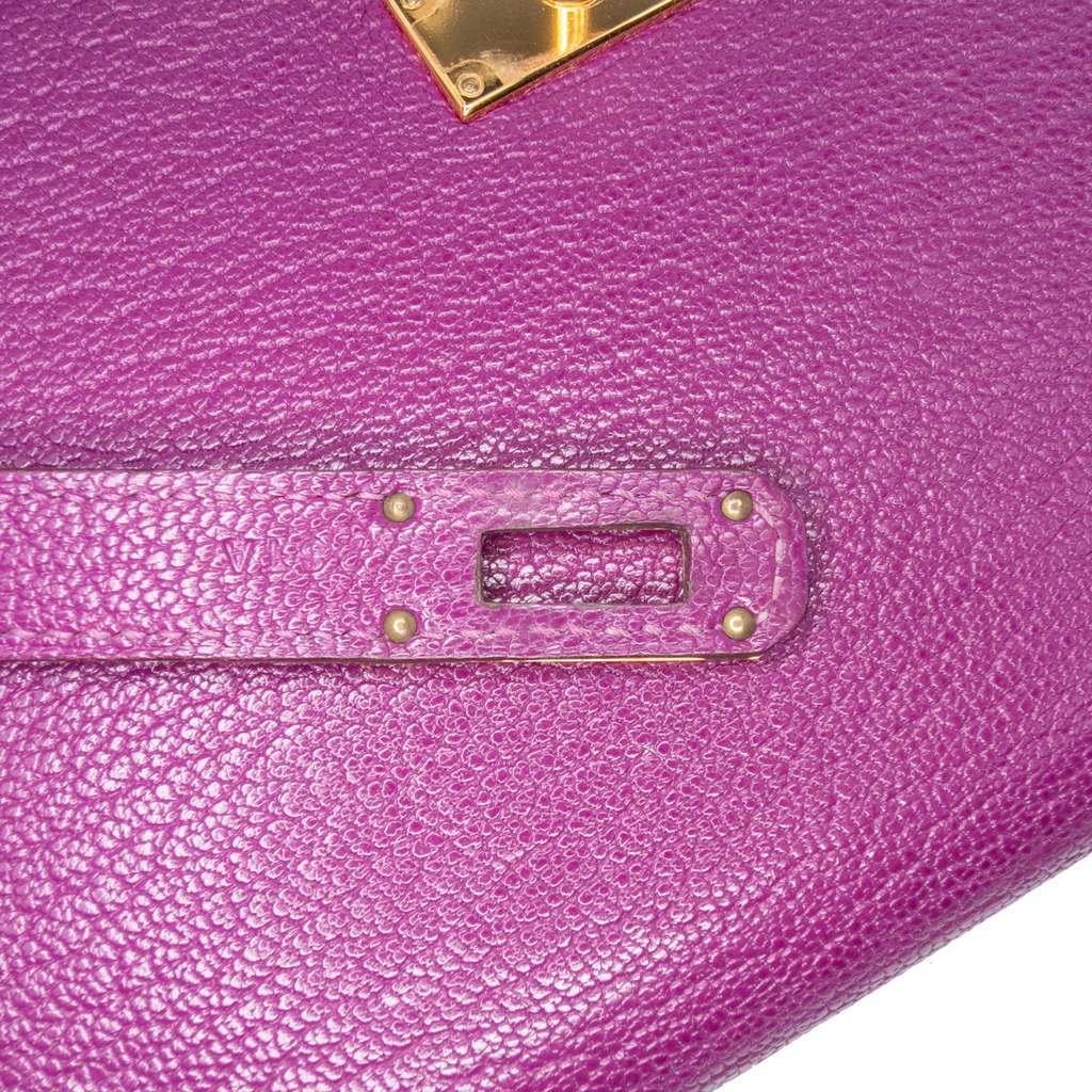 Hermès Chevre Mysore Leather Kelly Long Wallet - Detail 2
