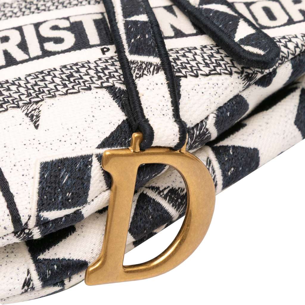 Dior Embroidered Canvas Stars Saddle Bag - Detail 2